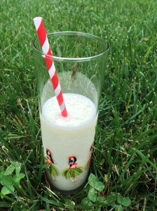 Cool, frosty pineapple coconut smoothie